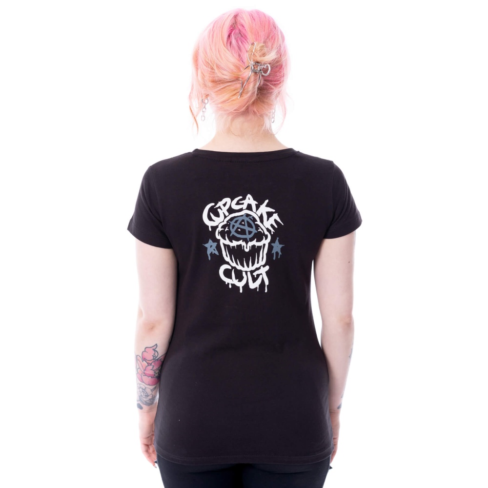 Cupcake Cult - Creepy Cute Ladies Tshirt - Black